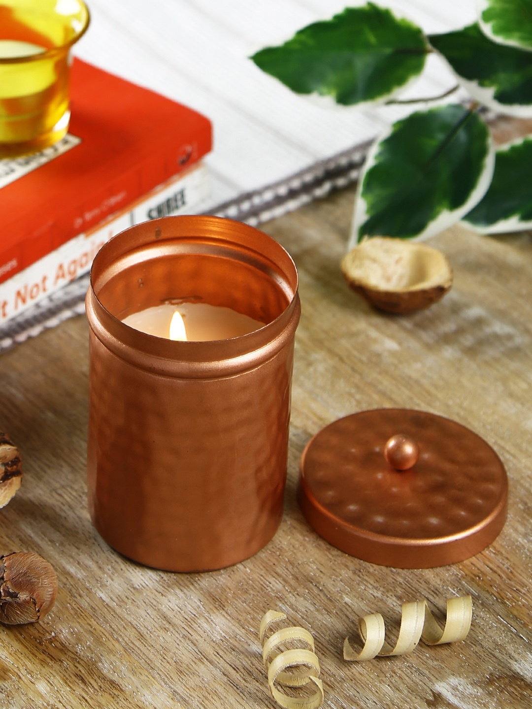 

HOSLEY Scented Copper Metal Jar Candle