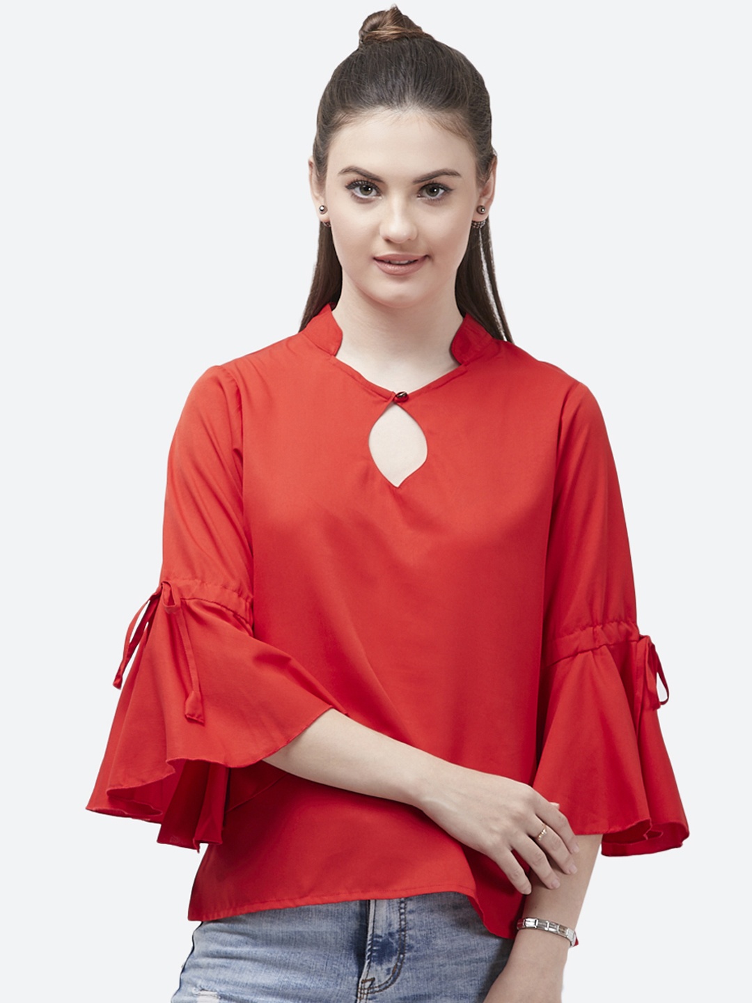 

Indietoga Women Red Solid Top