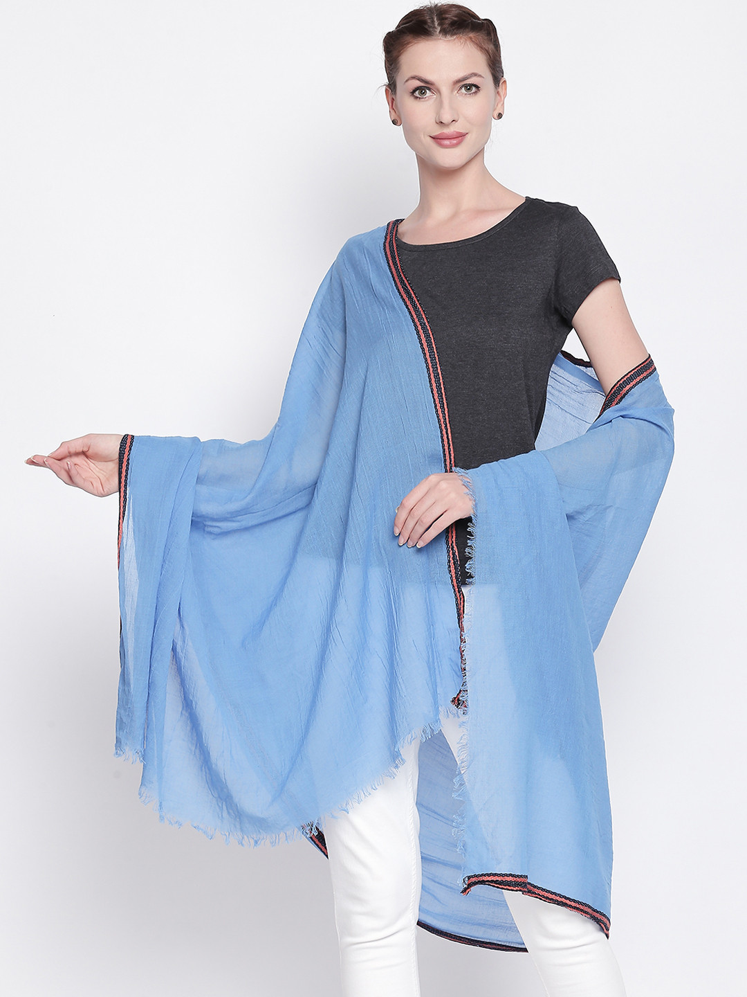 

Style Quotient Women Blue Solid Scarf