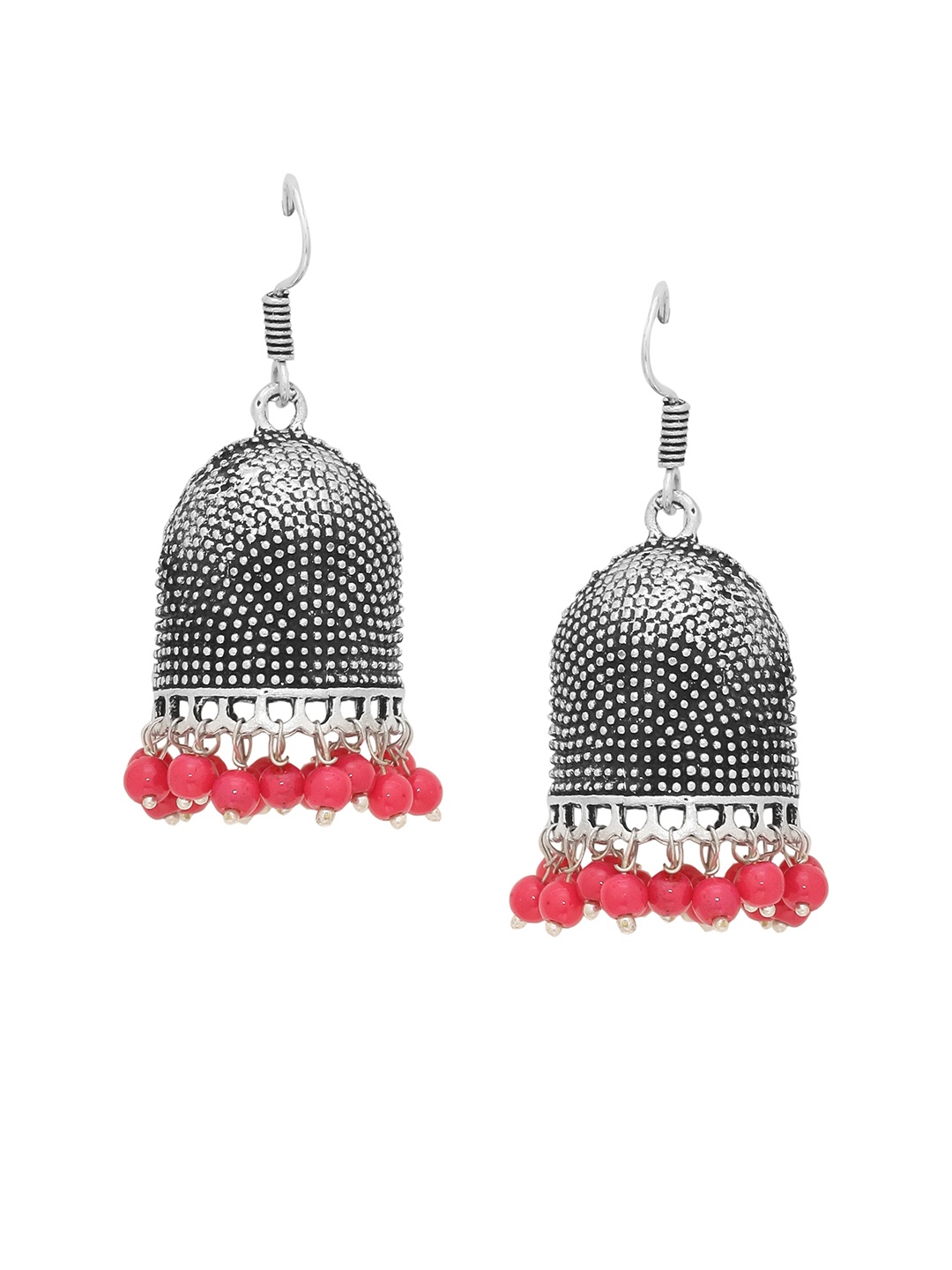 

Silvermerc Designs Oxidised Silver-Plated Handcrafted Dome Shaped Jhumkas