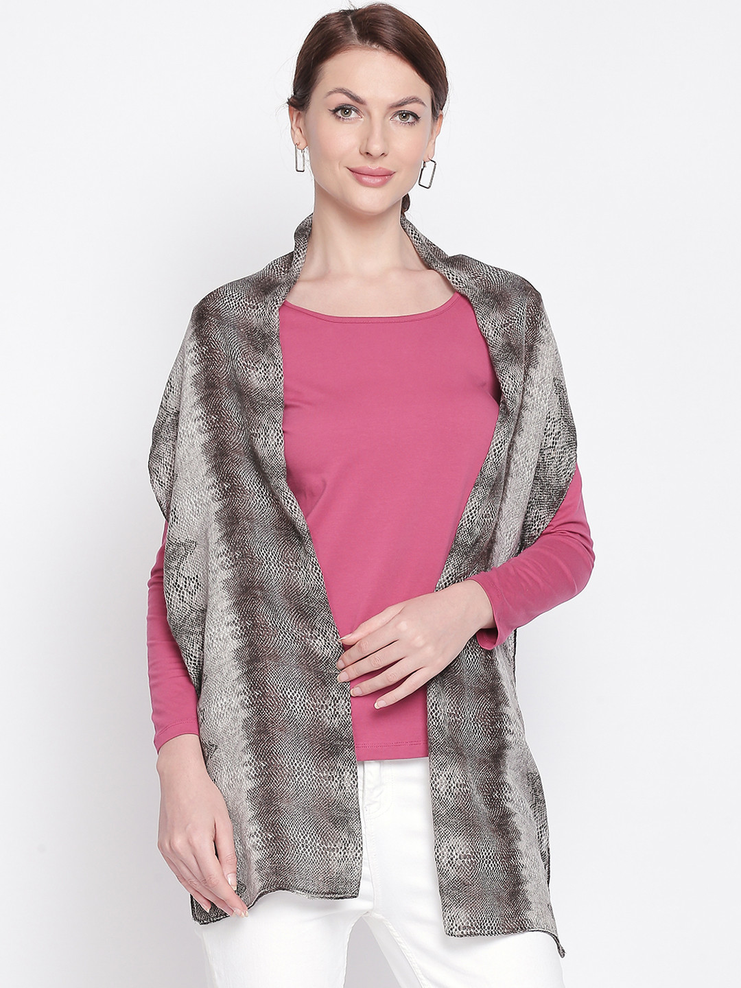 

Style Quotient Women Brown Printed Scarf