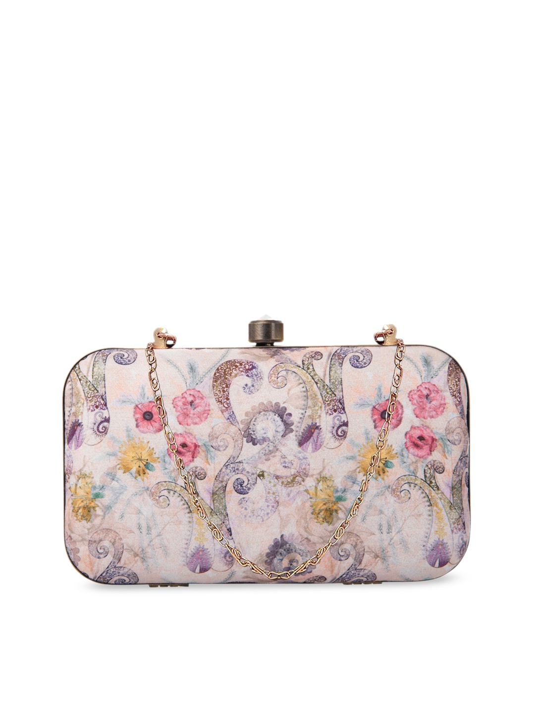

PARIZAAT BY SHADAB KHAN Beige & Yellow Printed Clutch