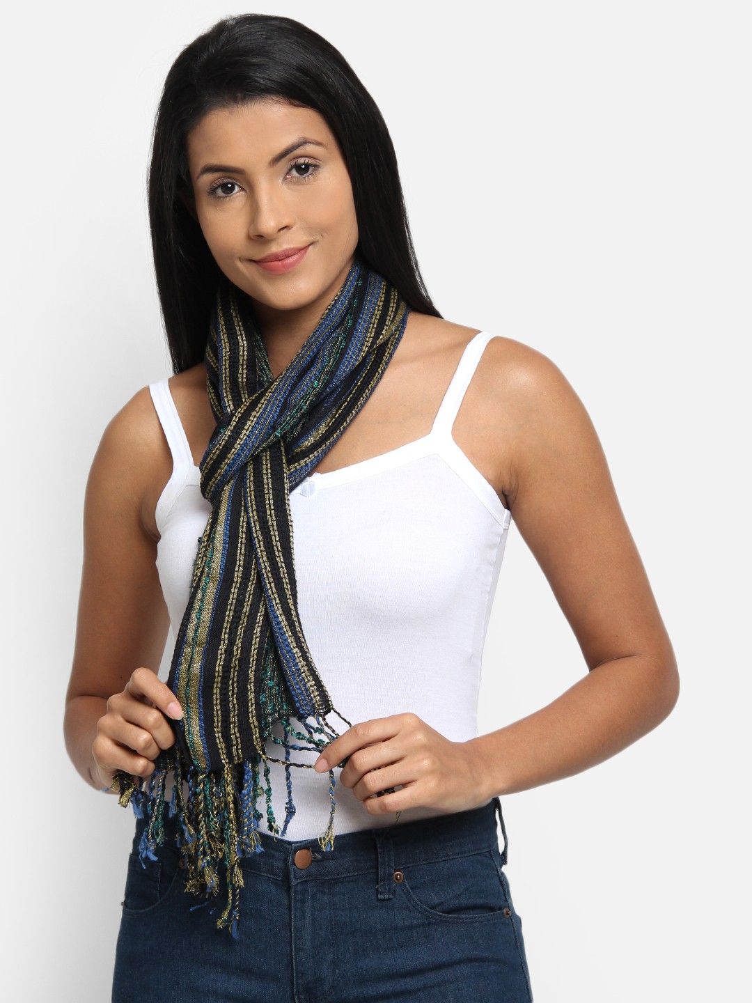 

Anekaant Multicolor Woven Design Scarfs, Multi