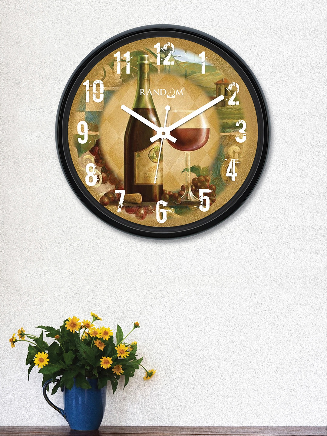 

RANDOM Brown Round Printed 30 cm Analogue Wall Clock