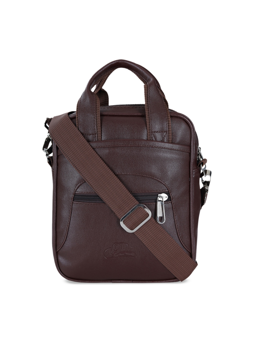 

Leather World Unisex Brown Solid Messenger Bag