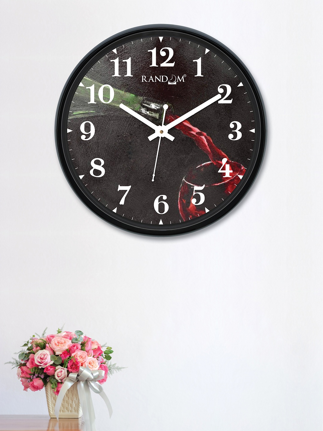 

RANDOM Black & Red Round Printed 30 cm Analogue Wall Clock