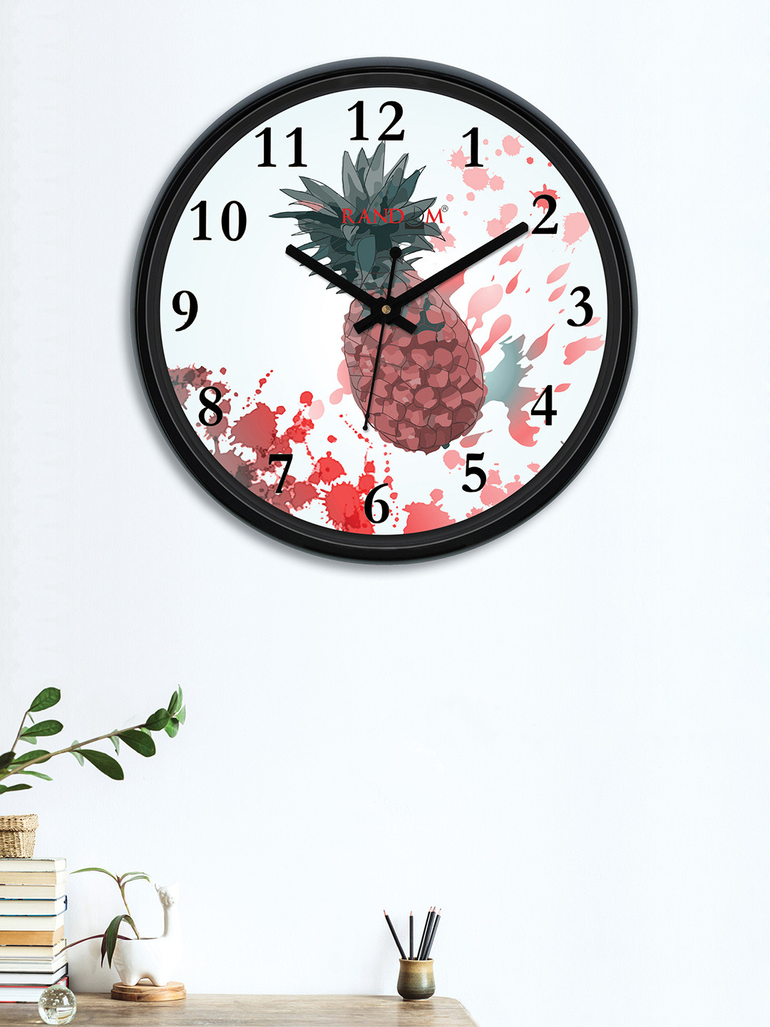 

RANDOM White & Brown Round Printed 30 cm Analogue Wall Clock