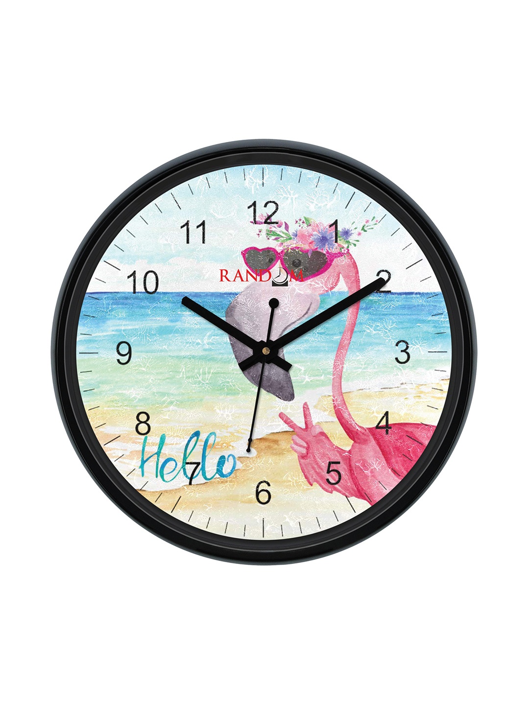 

RANDOM Sea Green & Pink Round Printed 30 cm Analogue Wall Clock