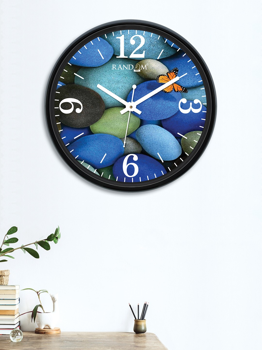 

RANDOM Blue & Green Round Printed 30 cm Analogue Wall Clock