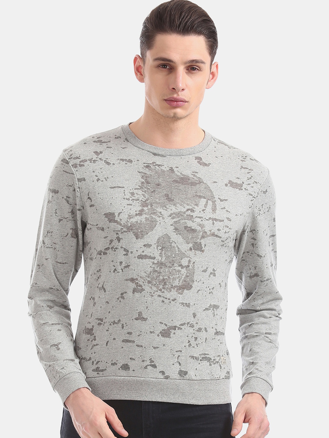 

Ed Hardy Men Grey Printed Sweatshirt
