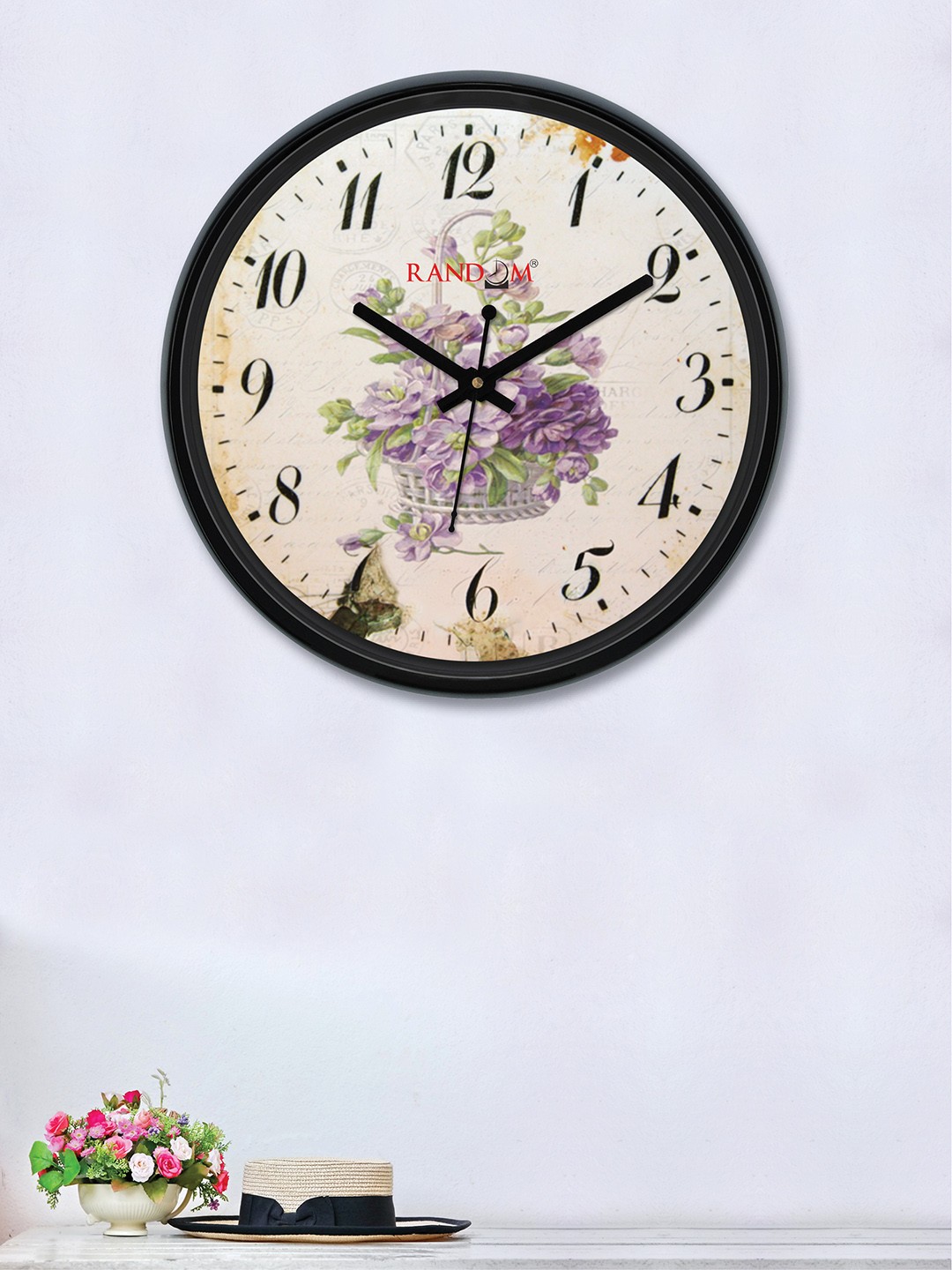 

RANDOM Cream-Coloured Round Printed 30 cm Analogue Wall Clock