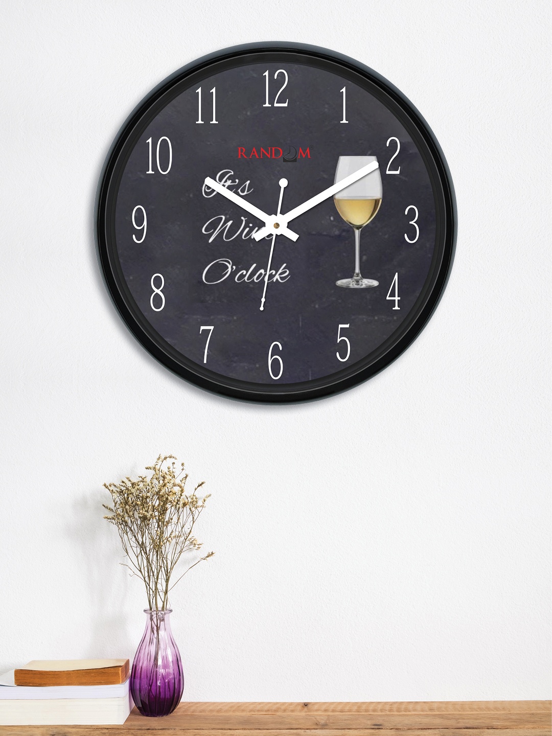 

RANDOM Grey Round Printed 30 cm Analogue Wall Clock