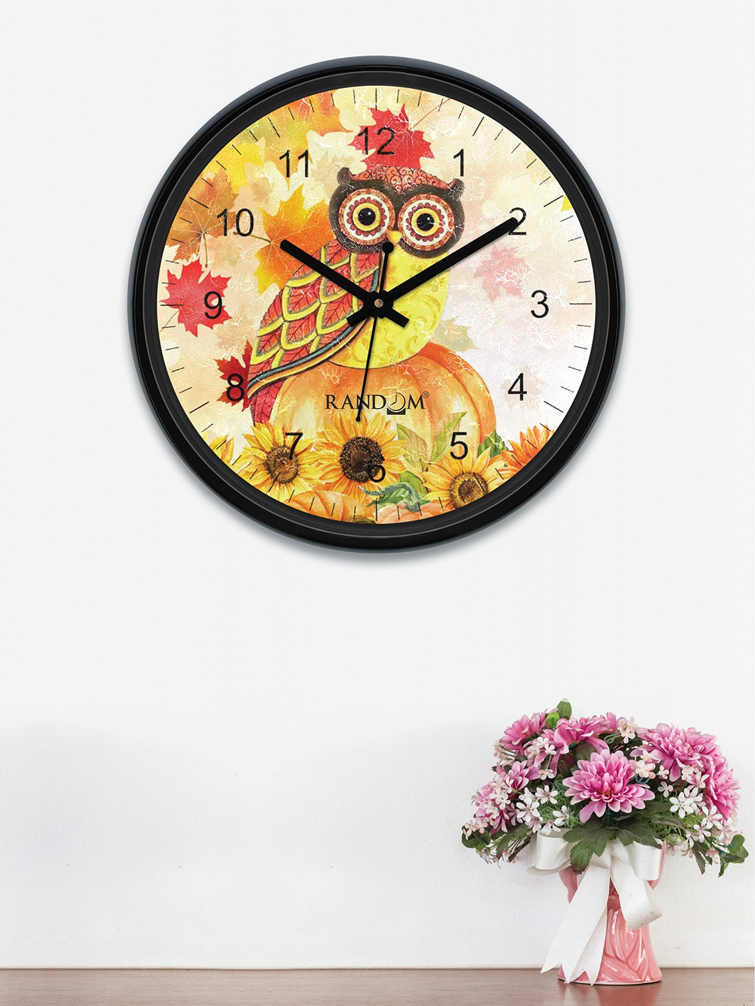 

RANDOM Multicoloured & Yellow Round Printed 30 cm Analogue Wall Clock, Multi