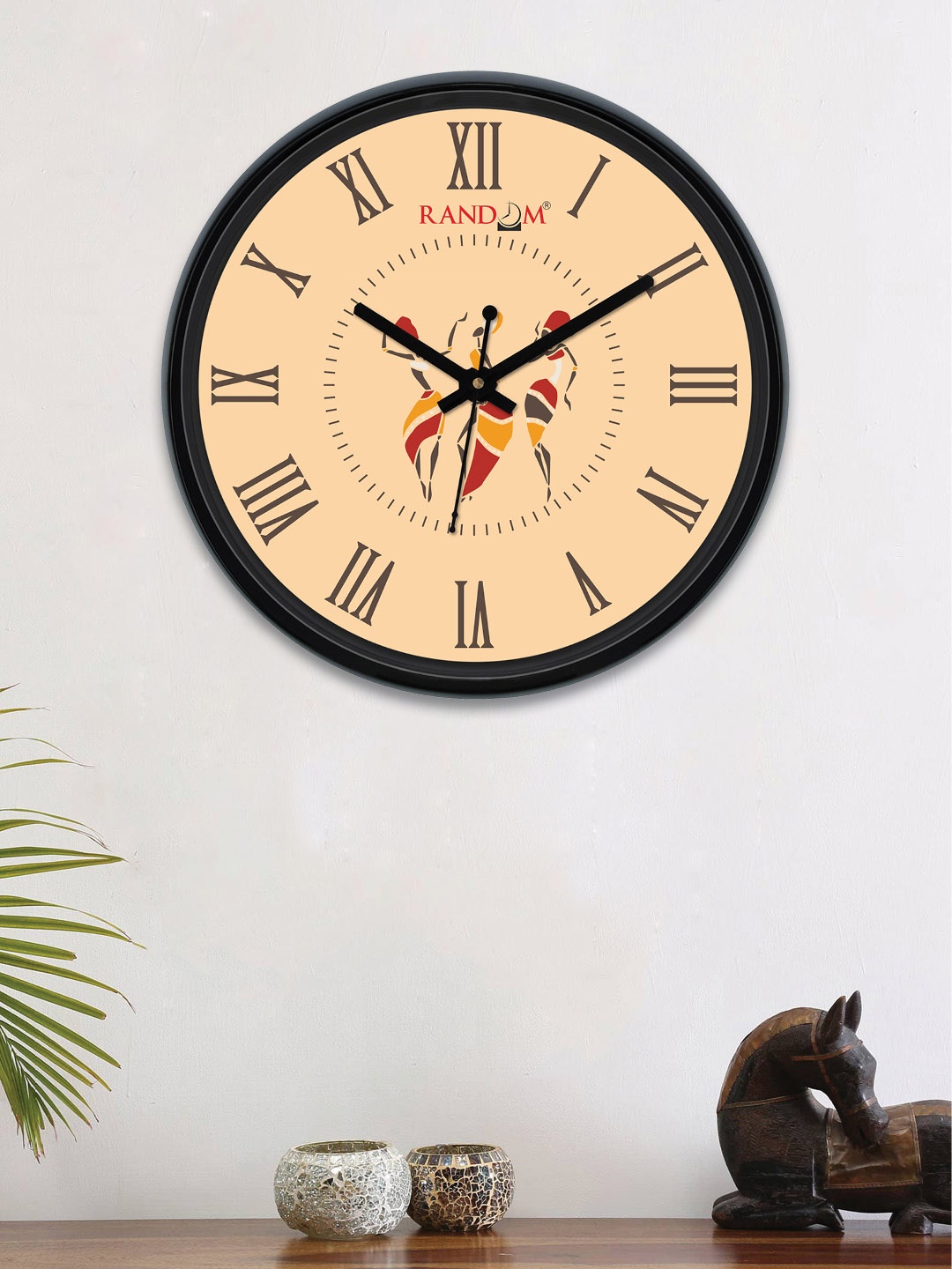 

RANDOM Camel Brown Round Printed 30 cm Analogue Wall Clock