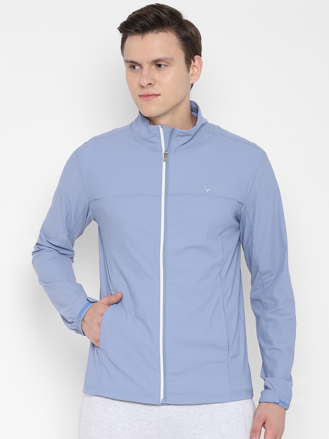 

Allen Solly Men Blue Solid Front-Open Sweatshirt