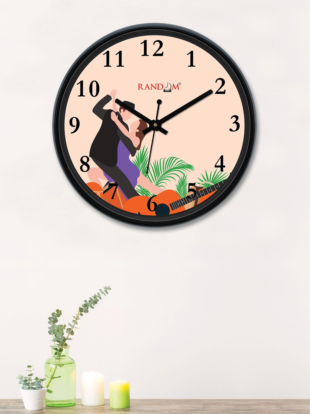 

RANDOM Cream-Coloured & Lavender Round Printed 30 cm Analogue Wall Clock