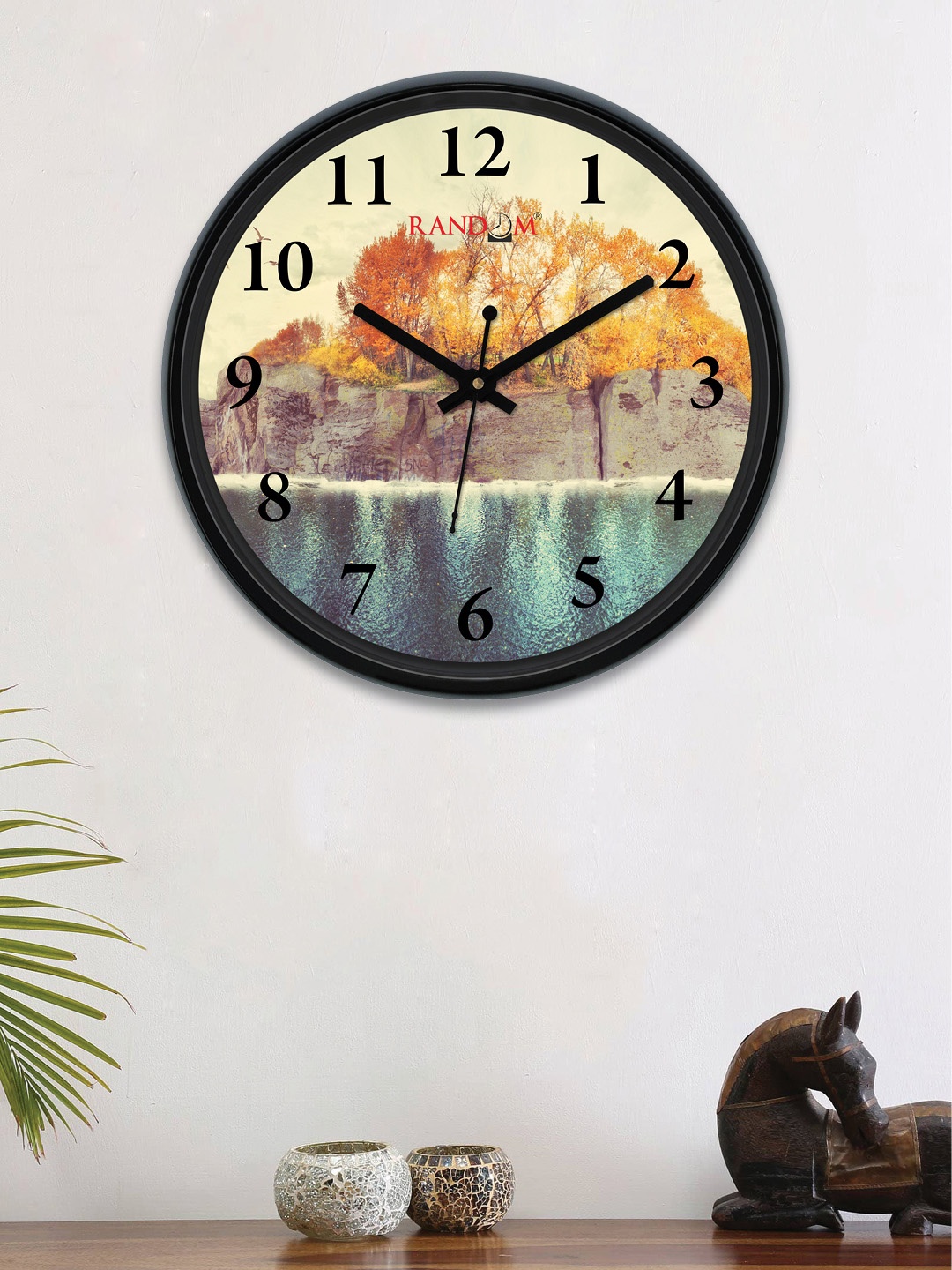 

RANDOM Multicoloured Round Printed 30 cm Analogue Wall Clock, Multi