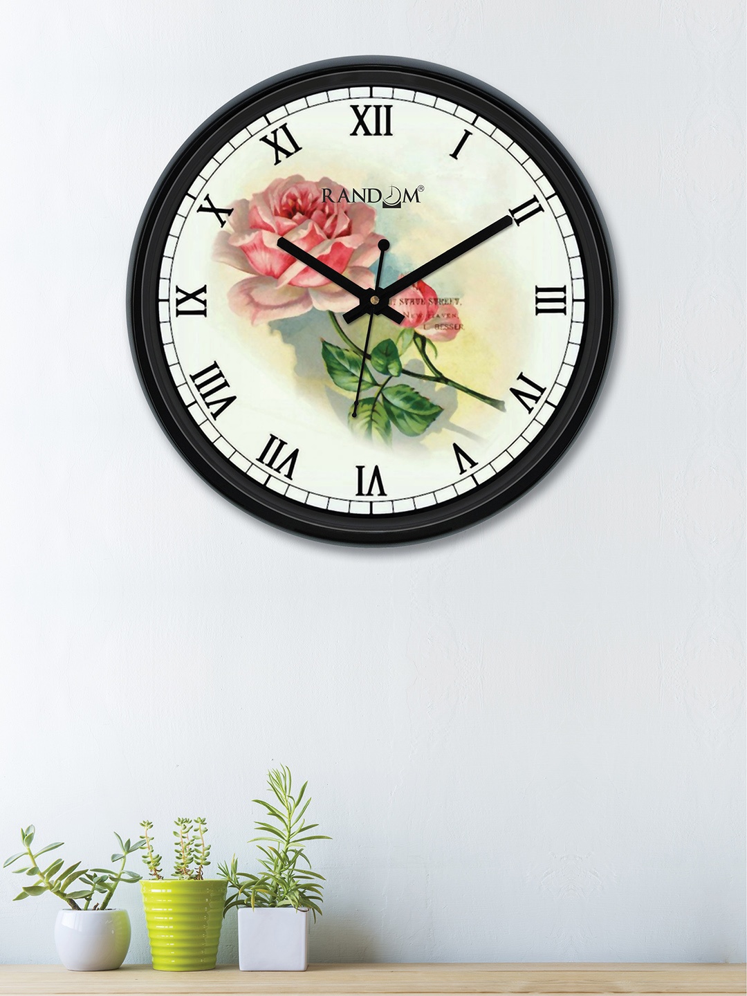 

RANDOM Off-White & Pink Round Printed 30 cm Analogue Wall Clock