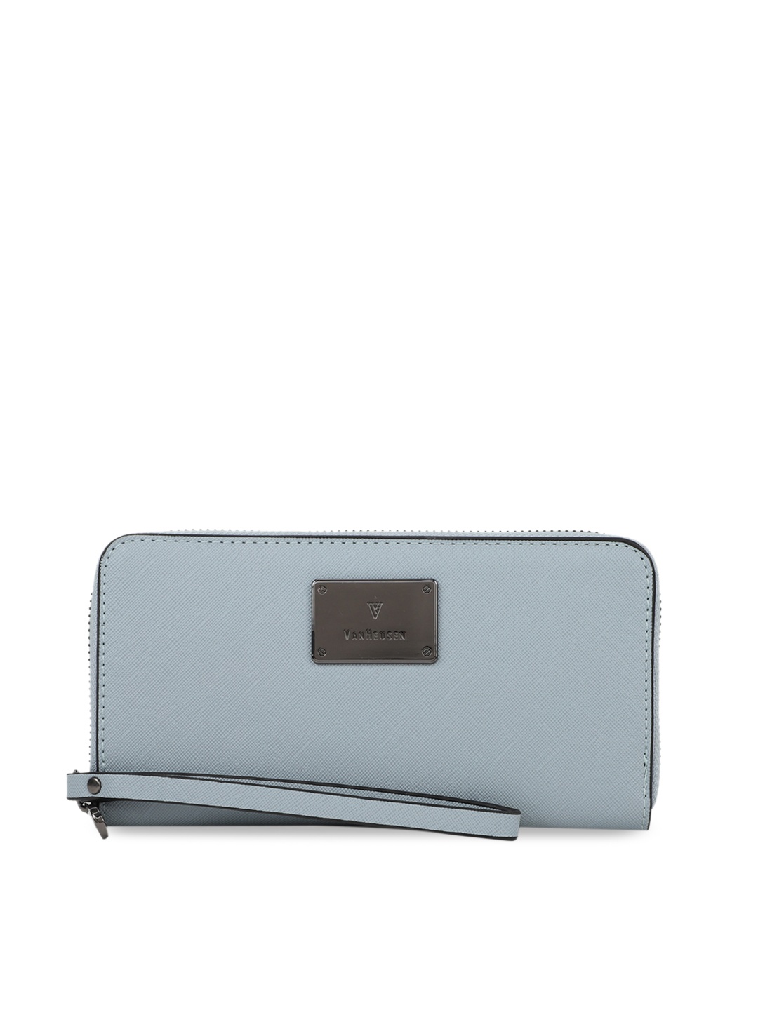 

Van Heusen Blue Textured Zip Around Wallet