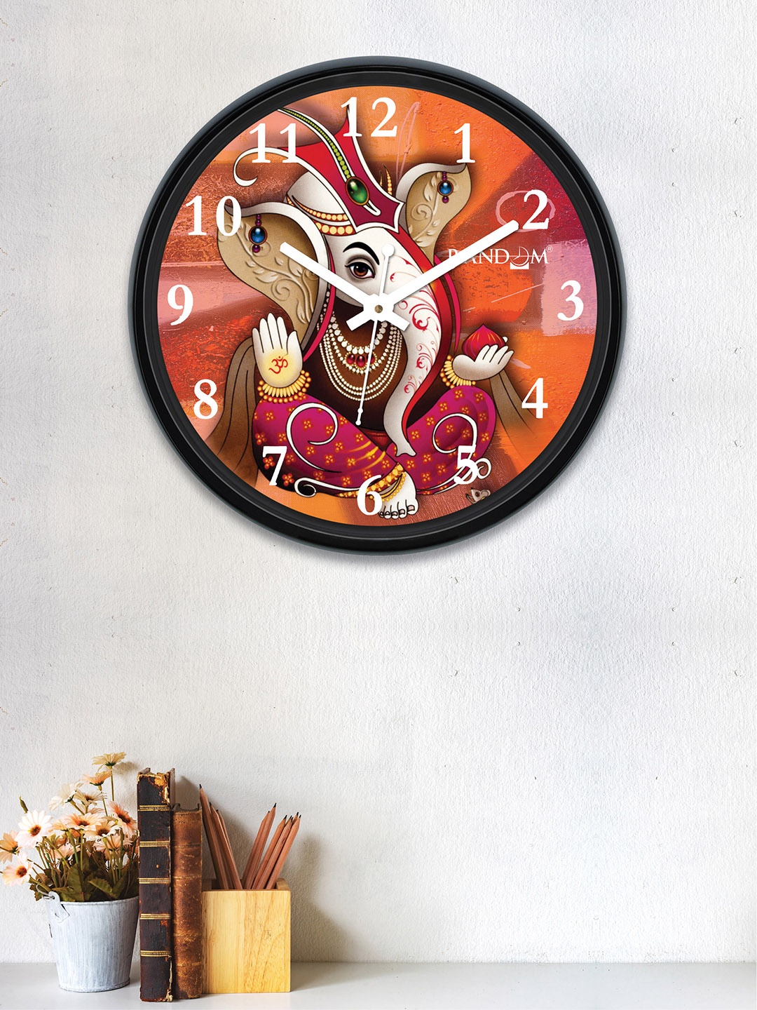 

RANDOM Multicoloured Round Printed 30 cm Analogue Wall Clock, Multi