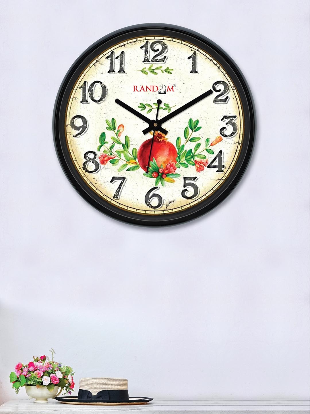

RANDOM Off-White & Red Round Printed 30 cm Analogue Wall Clock
