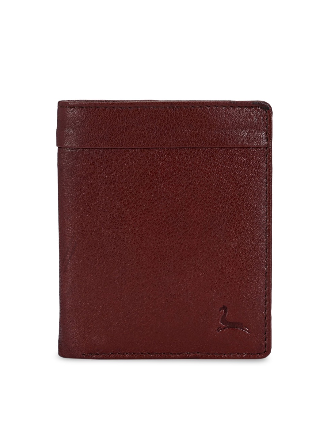 

Pacific Gold Men Brown Solid Genuine Leather Two Fold Wallet