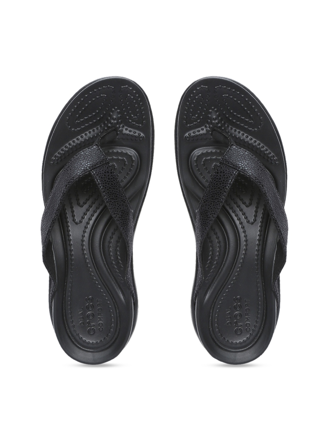 

Crocs Capri Women Black Solid Thong Flip-Flops