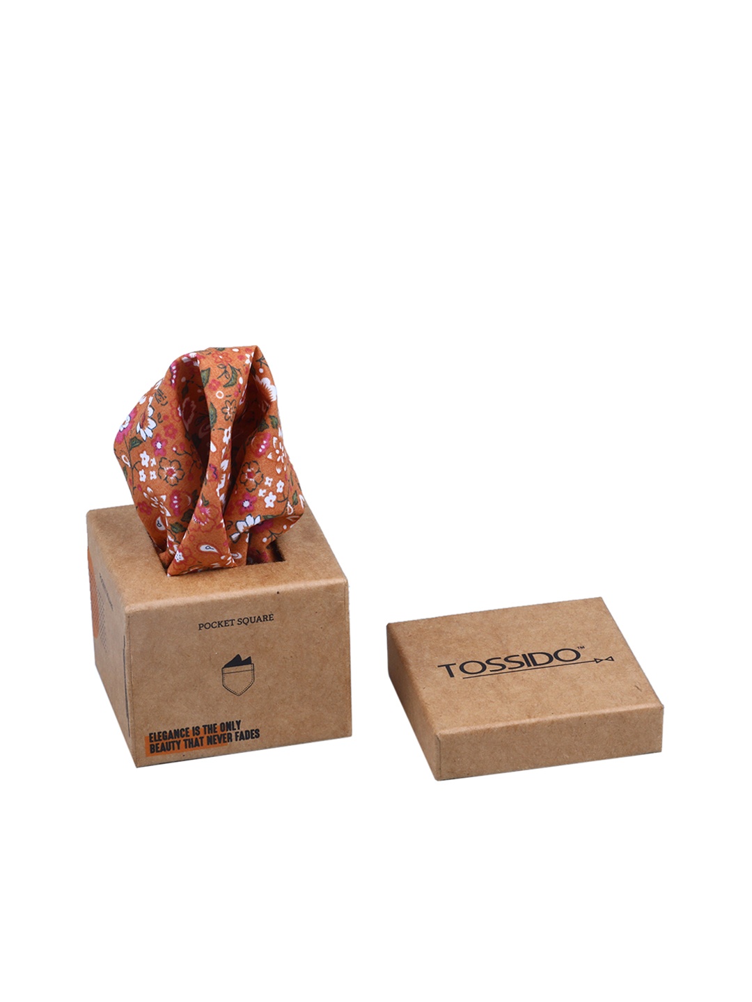 

Tossido Men Brown Printed Pocket Squares