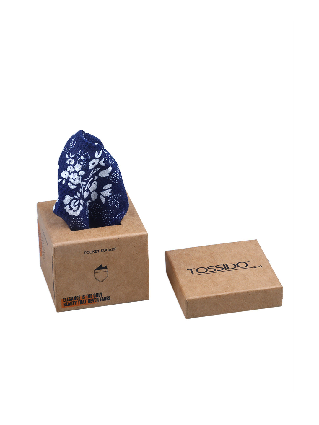 

Tossido Men Navy Blue & White Printed Pocket Squares