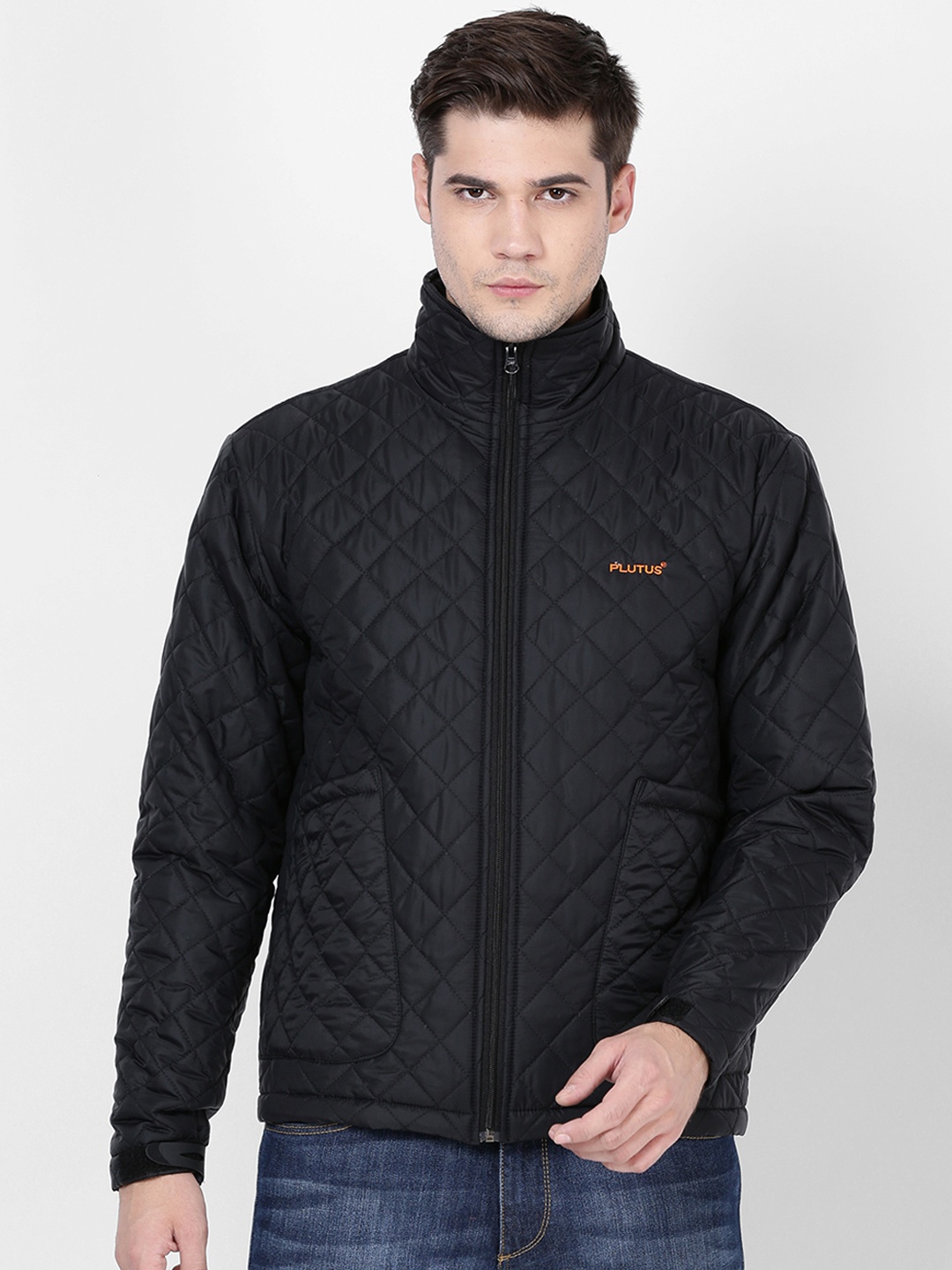 

Plutus Men Black Solid Lightweight Padded Jacket
