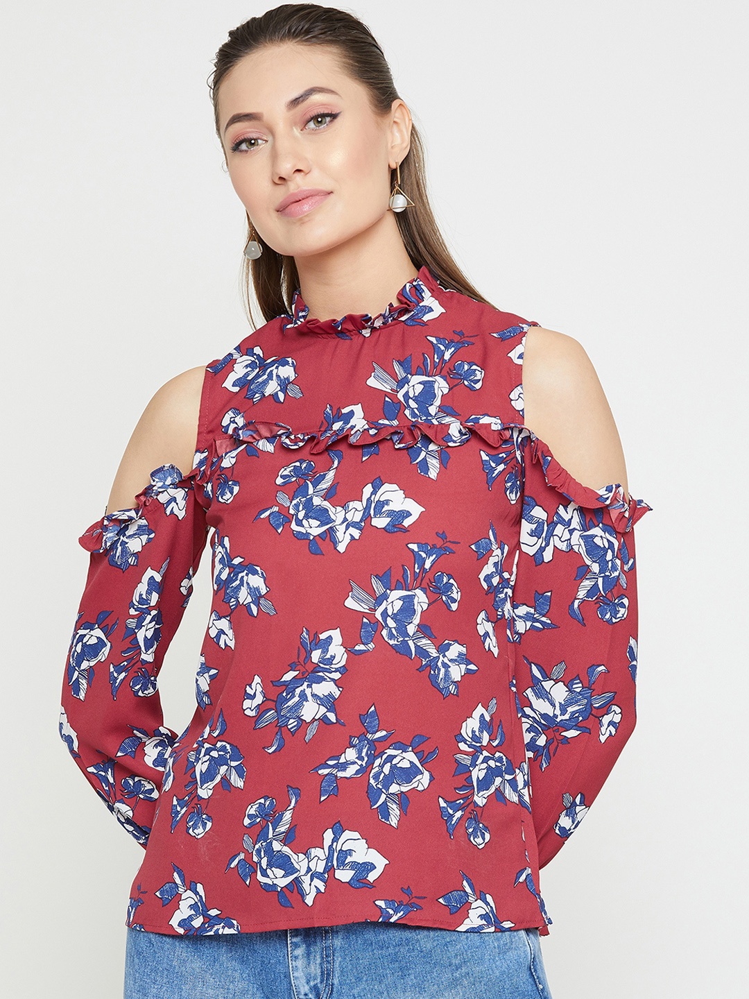 

RARE Women Maroon Printed Top