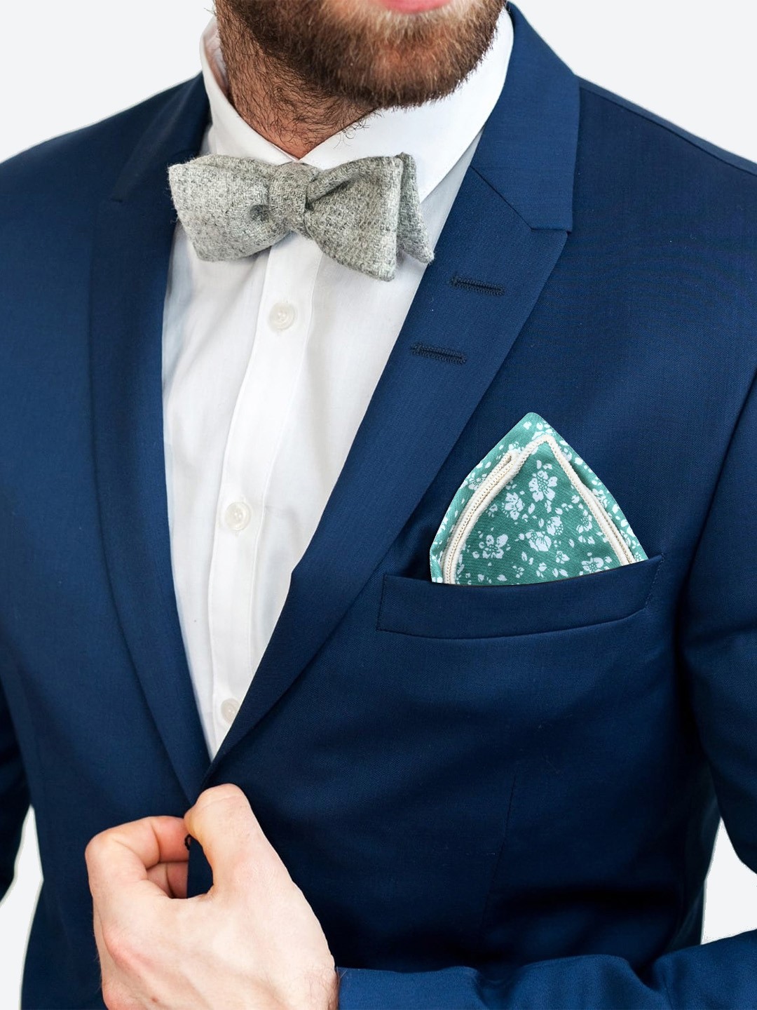 

Tossido Men Green & White Printed Pocket Squares