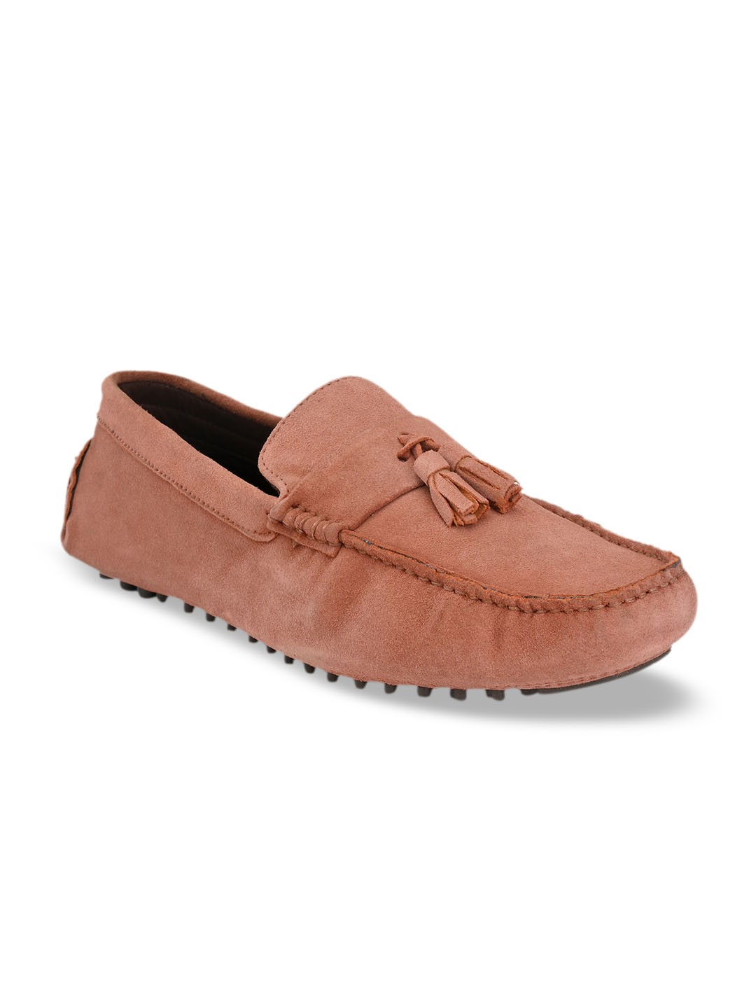 

San Frissco Men Peach-Coloured Driving Shoes