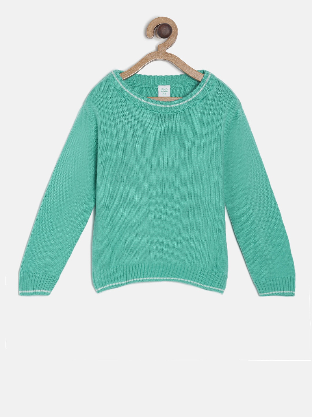

MINI KLUB Boys Sea Green Solid Pullover Sweater