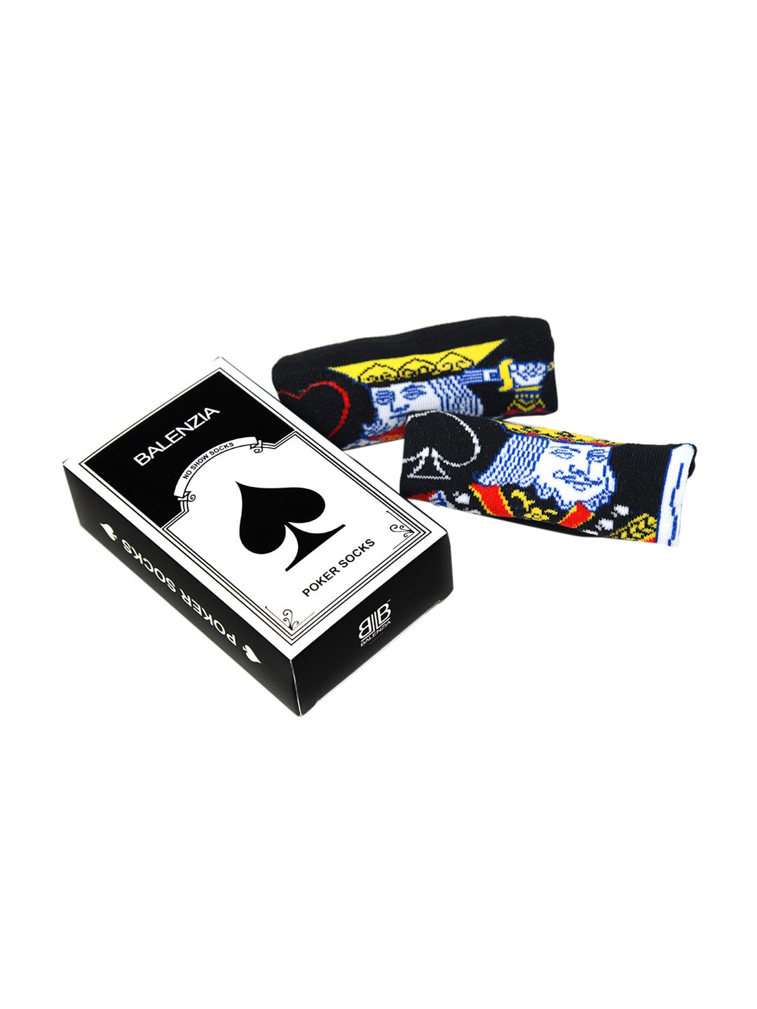 

Balenzia Men Black Patterned Special Edition Poker Shoe Liners