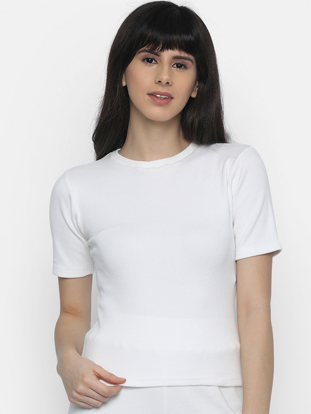 

ISU Women White Solid Top
