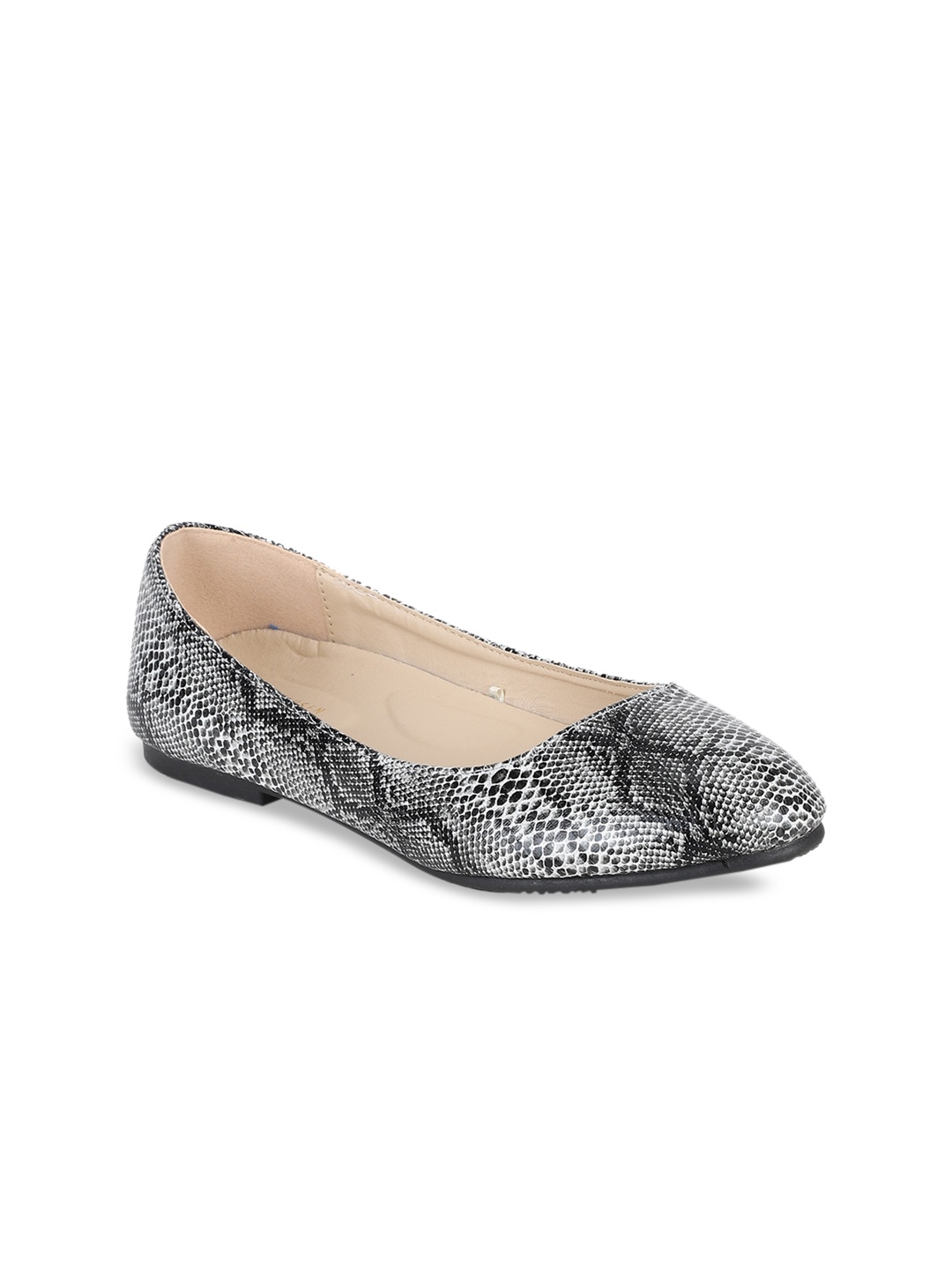 

Van Heusen Women Grey Printed Ballerinas