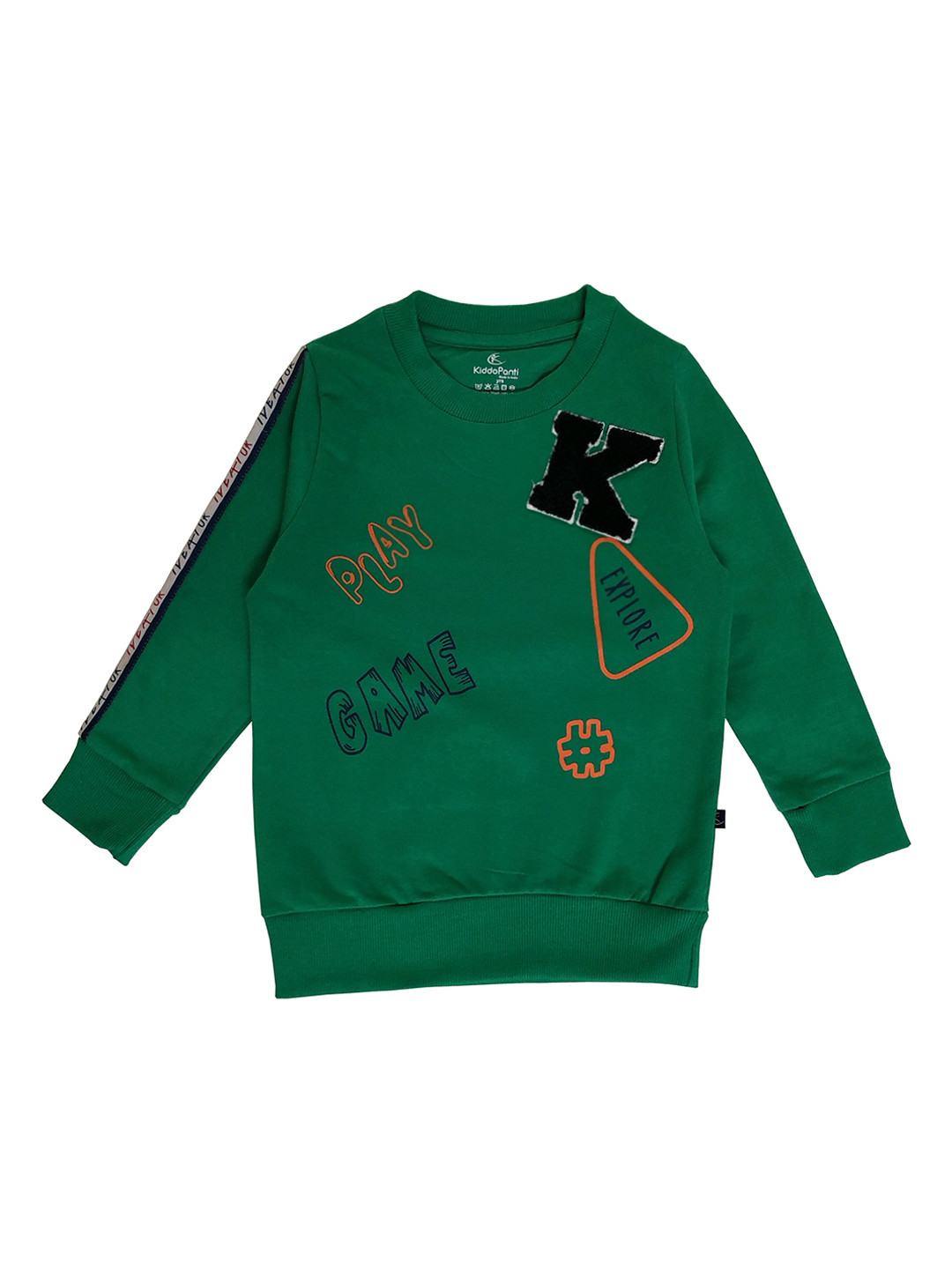 

KiddoPanti Boys Green Printed Sweatshirt