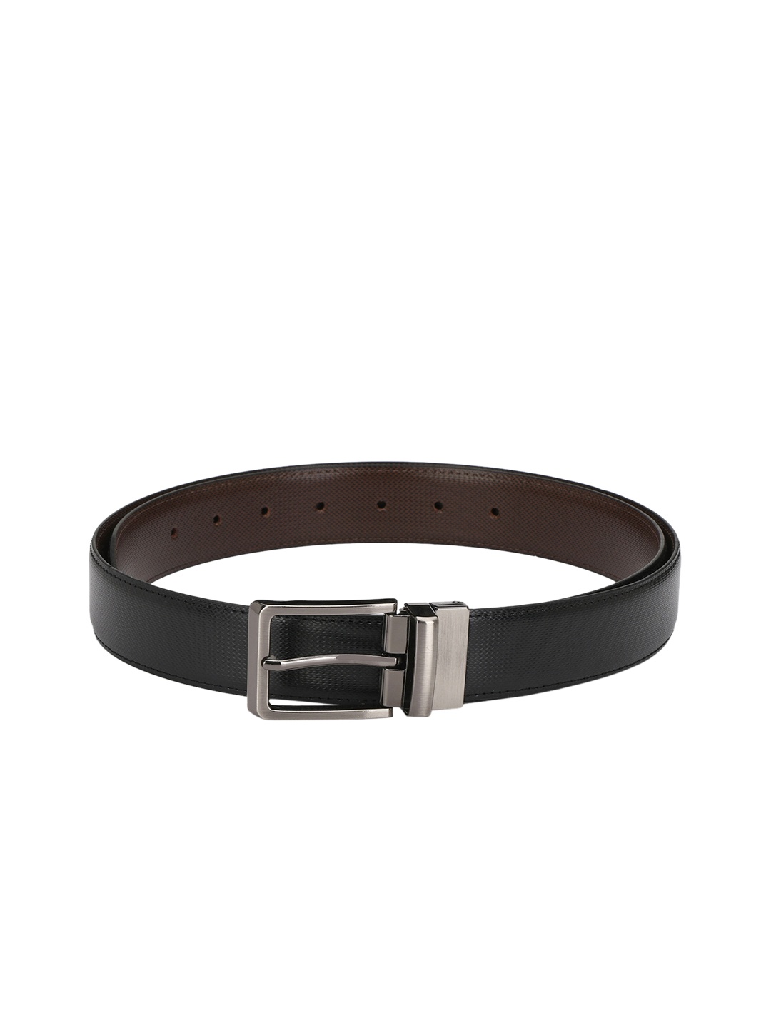 

Calvadoss Men Black & Brown Solid Reversible Belt