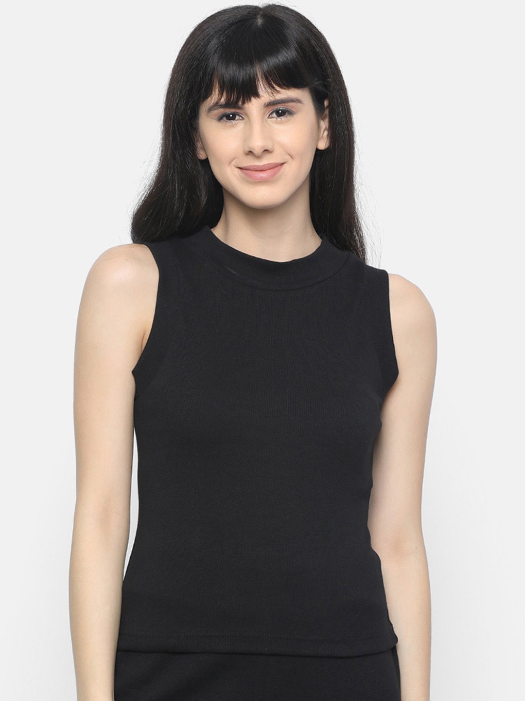 

ISU Women Black Solid Top