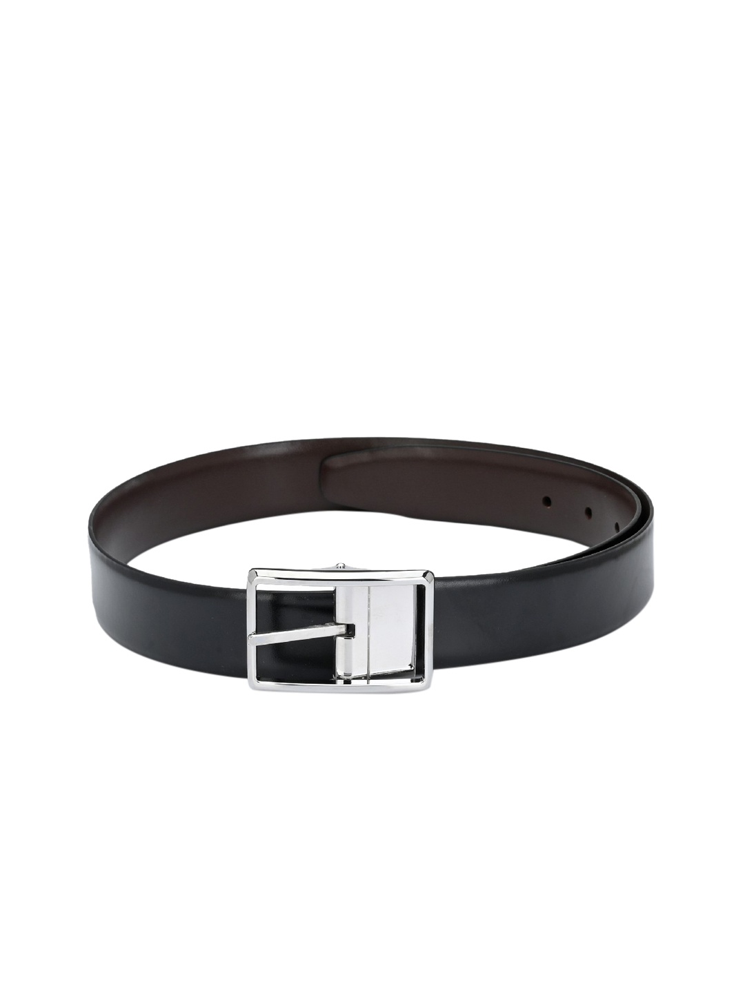 

Pacific Gold Men Black & Brown Solid Leather Reversible Belt