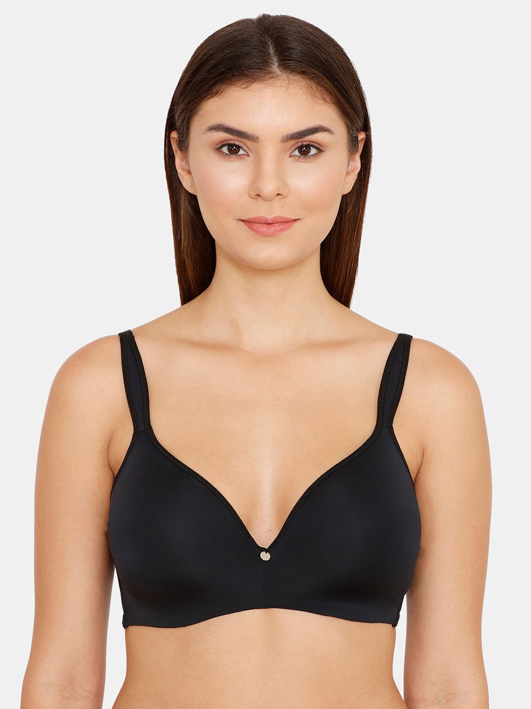

Zivame Black Solid Non-Wired Lightly Padded T-shirt Bra ZI1302FASH0BLAK