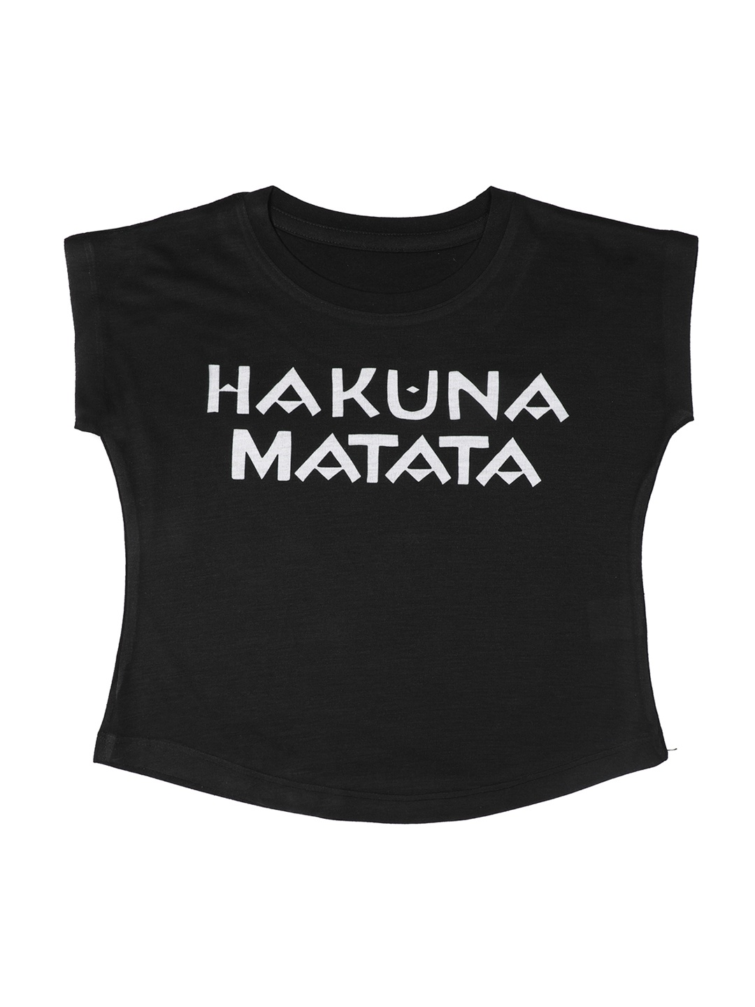 Disney by Wear Your Mind Girls Black Printed Top