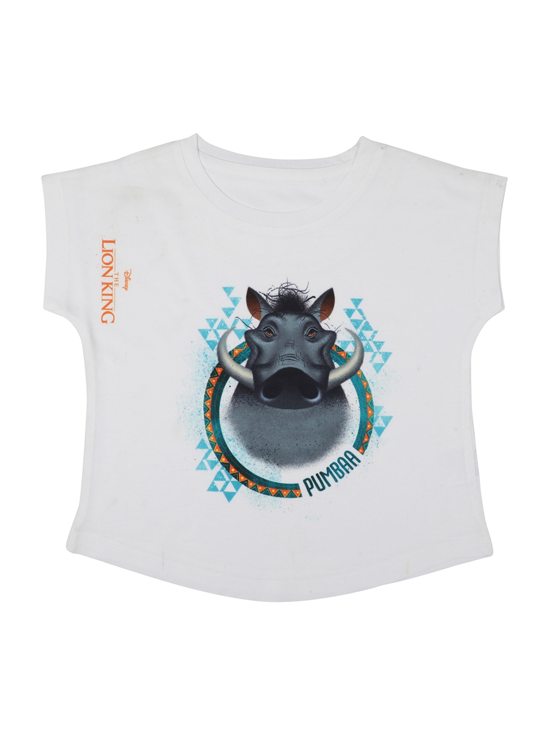

Disney by Wear Your Mind Girls White Printed Top