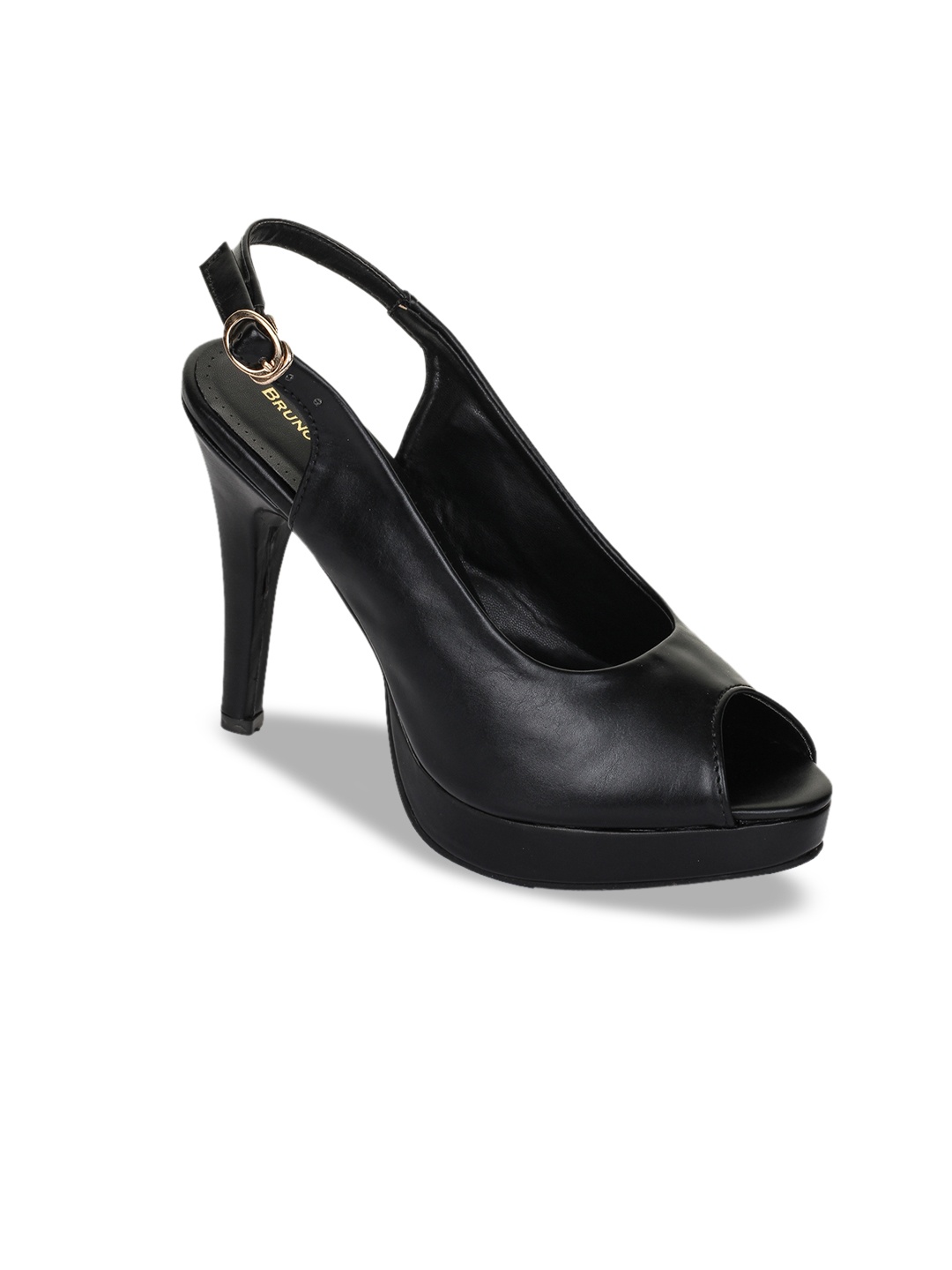 

Bruno Manetti Women Black Solid Stilettos