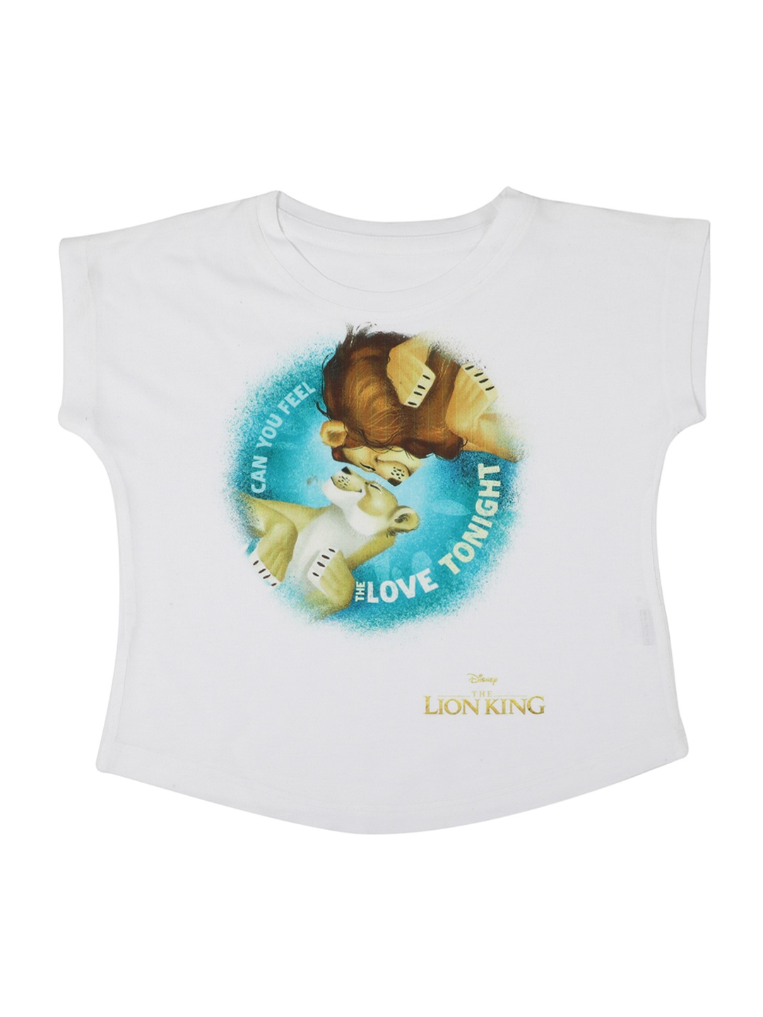 

Disney by Wear Your Mind Girls White Printed Top