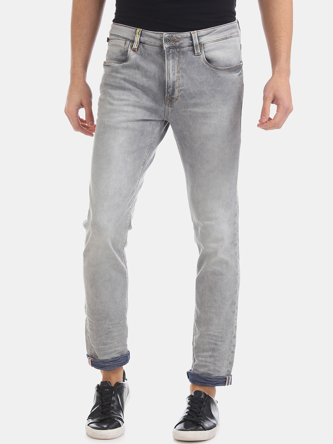 

Ed Hardy Men Grey Slim Fit Mid-Rise Clean Look Stretchable Jeans