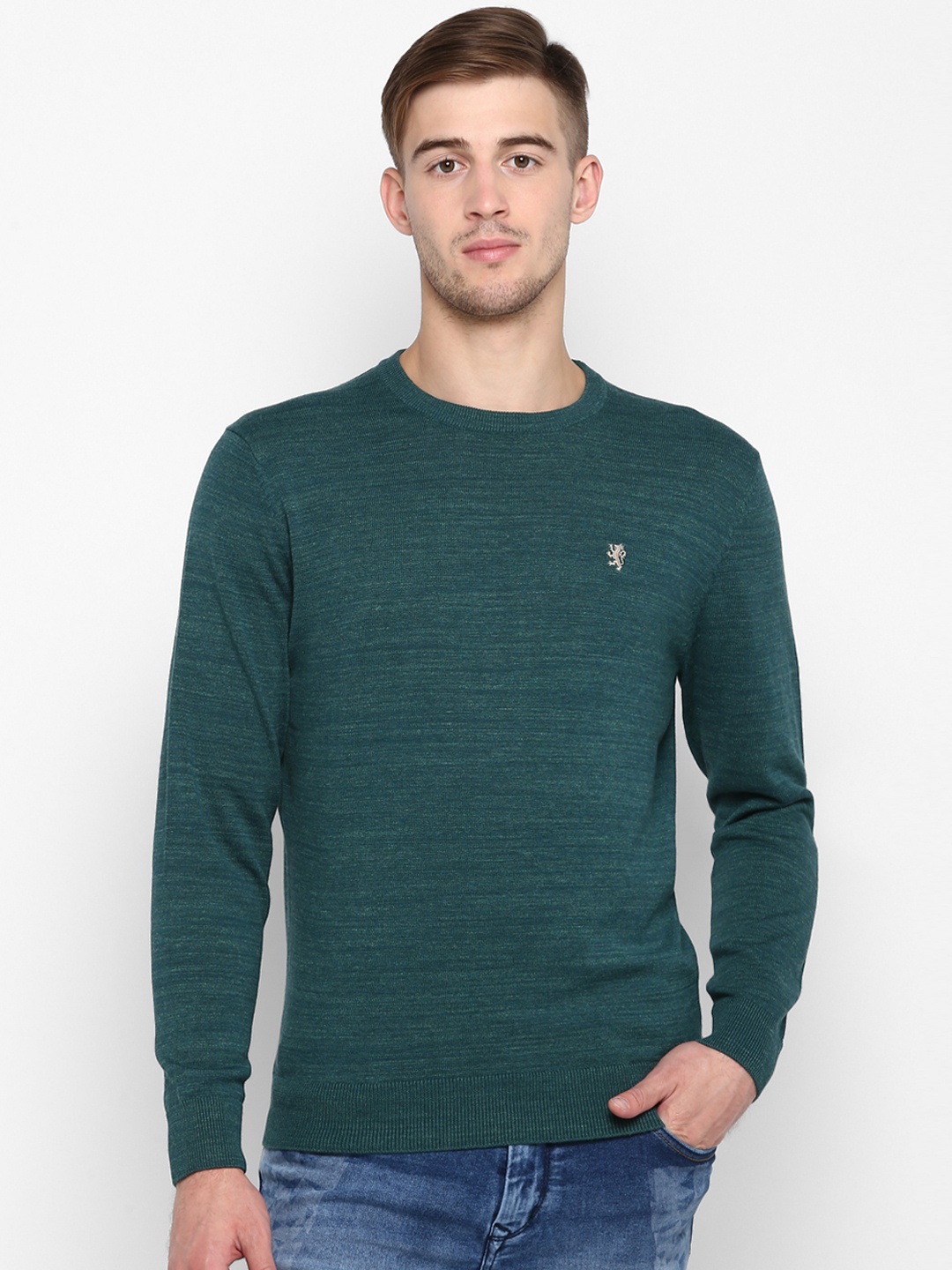 

Red Tape Men Green Solid Sweater