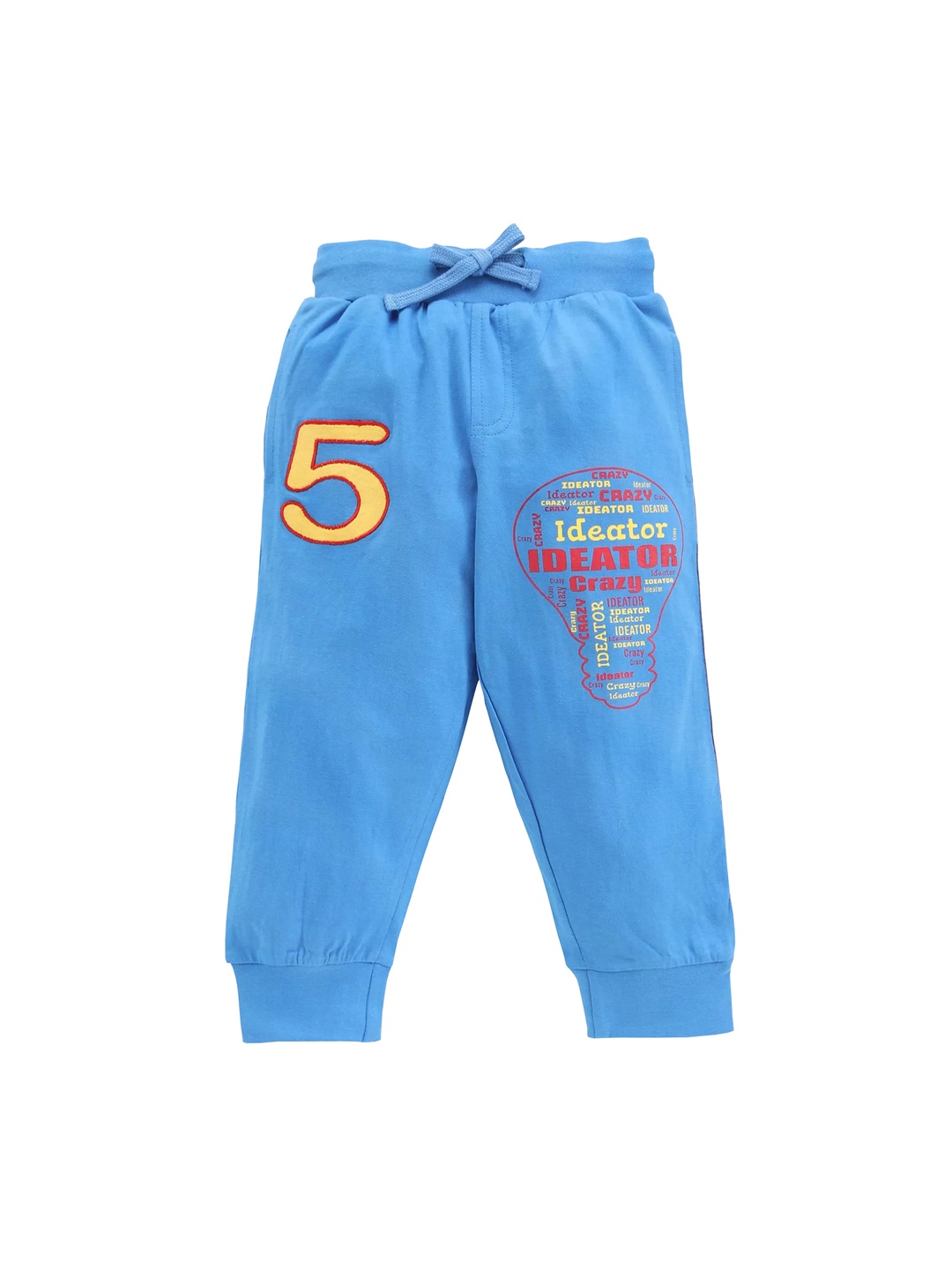 

KiddoPanti Boys Blue Printed Joggers