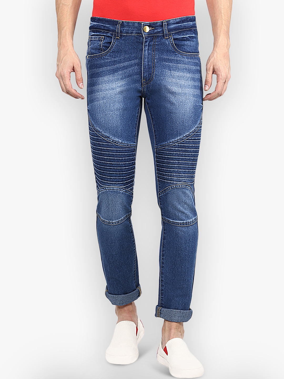 

Urbano Fashion Men Blue Slim Fit Mid-Rise Clean Look Stretchable Jeans
